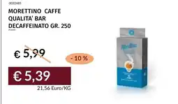 Prezzemolo e Vitale Morettino Caffè Qualità' Bar Decaffeinato offerta