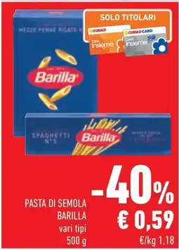 Conad Margherita Pasta di semola Barilla offerta
