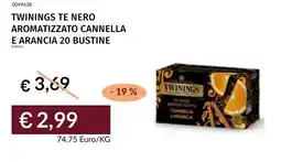 Prezzemolo e Vitale Twinings te nero aromatizzato cannella e arancia offerta