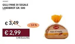 Prezzemolo e Vitale Gilli pane di segale offerta