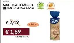 Prezzemolo e Vitale Scotti risette gallette di riso integrale offerta