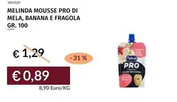 Prezzemolo e Vitale Melinda mousse pro di mela, banana e fragola offerta