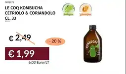 Prezzemolo e Vitale Le Coq Kombucha Cetriolo & Coriandolo offerta