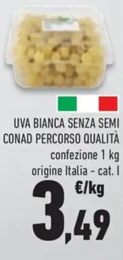Conad Margherita Uva bianca senza semi Conad percorso qualità offerta
