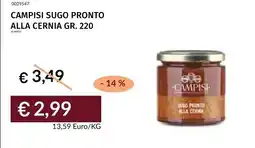 Prezzemolo e Vitale Campisi sugo pronto alla cernia offerta