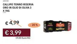 Prezzemolo e Vitale Callipo tonno riserva oro in olio di oliva offerta