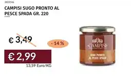 Prezzemolo e Vitale Campisi sugo pronto al pesce spada offerta