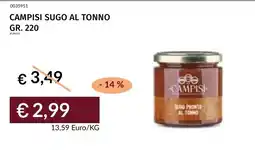 Prezzemolo e Vitale Campisi sugo al tonno offerta