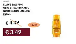 Prezzemolo e Vitale Elvive balsamo olio straordinario nutrimento sublime offerta