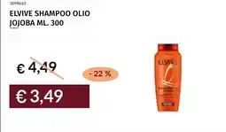 Prezzemolo e Vitale Elvive shampoo olio jojoba offerta