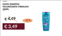 Prezzemolo e Vitale Elvive shampoo volumizzante fibralogy offerta