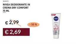 Prezzemolo e Vitale Nivea deodorante in crema dry comfort offerta
