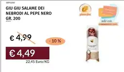 Prezzemolo e Vitale Giu Giu Salame dei Nebrodi al Pepe Nero offerta