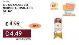 Prezzemolo e Vitale Giu Giu Salame dei Nebrodi al Pistacchio offerta