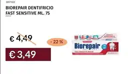 Prezzemolo e Vitale Biorepair dentifricio fast sensitive offerta