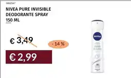 Prezzemolo e Vitale Nivea pure invisible deodorante spray offerta