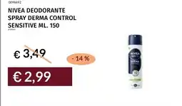 Prezzemolo e Vitale Nivea deodorante spray derma control sensitive offerta