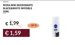 Prezzemolo e Vitale Nivea mini deodorante black&white invisible offerta