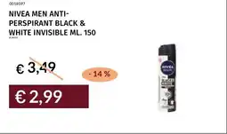 Prezzemolo e Vitale Nivea men anti-perspirant black & white invisible offerta