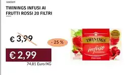 Prezzemolo e Vitale Twinings infusio ai frutti rossi offerta