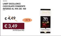 Prezzemolo e Vitale Lindt Excellence cioccolato fondente offerta
