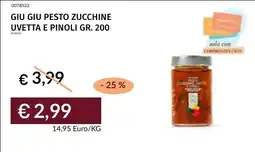 Prezzemolo e Vitale Giu giu pesto zucchine uvetta e pinoli offerta