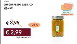 Prezzemolo e Vitale Giu Giu pesto basilico offerta