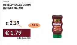 Prezzemolo e Vitale Develey salsa onion burger offerta