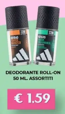 Kuadrifoglio Adidas deodorante roll-on offerta