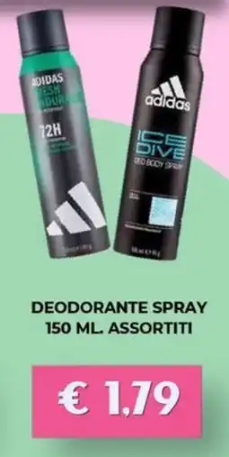 Kuadrifoglio Adidas deodorante spray offerta