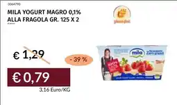 Prezzemolo e Vitale Mila yogurt magro alla fragola offerta