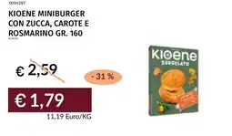 Prezzemolo e Vitale Kioene miniburger con zucca, carote e rosmarino offerta