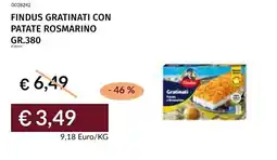 Prezzemolo e Vitale Findus gratinati con patate rosmarino offerta