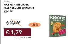 Prezzemolo e Vitale Kioene miniburger alle verdure grigliate offerta