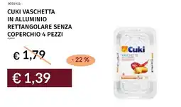 Prezzemolo e Vitale Cuki vaschetta in alluminio rettangolare senza coperchio offerta