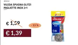 Prezzemolo e Vitale Vileda spugna Glitzi pagliette inox offerta