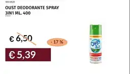 Prezzemolo e Vitale Oust deodorante spray 3in1 offerta