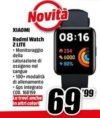 MediaWorld Xiaomi Redmi Watch 2 Lite offerta