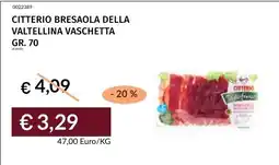 Prezzemolo e Vitale Citterio bresaola della valtellina vaschetta offerta