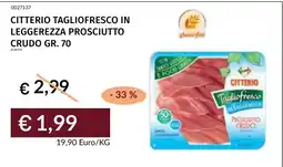 Prezzemolo e Vitale Citterio Taglio Fresco in Leggerezza Prosciutto Crudo offerta