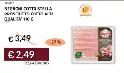 Prezzemolo e Vitale Negroni cotto stella prosciutto cotto alta qualita' offerta