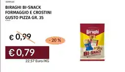 Prezzemolo e Vitale Biraghi Bi-Snack formaggio e crostini gusto pizza offerta