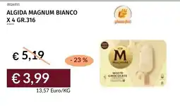 Prezzemolo e Vitale Algida Magnum Bianco offerta