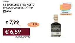 Prezzemolo e Vitale Le eccellenze P&V Aceto Balsamico Densità' 1,19 offerta
