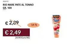 Prezzemolo e Vitale Rio Mare Pate al tonno offerta