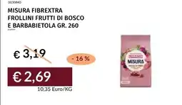 Prezzemolo e Vitale Misura Fibrextra Frollini Frutti di Bosco e Barbabietola offerta