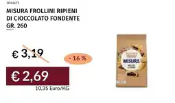 Prezzemolo e Vitale Misura frollini ripieni di cioccolato fondente offerta