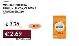Prezzemolo e Vitale Misura Fibrextra Frollini Zucca, Carota e Arancia offerta