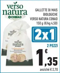 Conad Margherita Gallette di mais biologiche Verso Natura Conad offerta