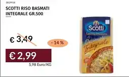 Prezzemolo e Vitale Scotti Riso Basmati Integrale offerta
